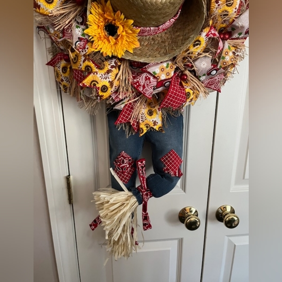 Sunflower cowgirl fall wreath - Picture 2 of 3